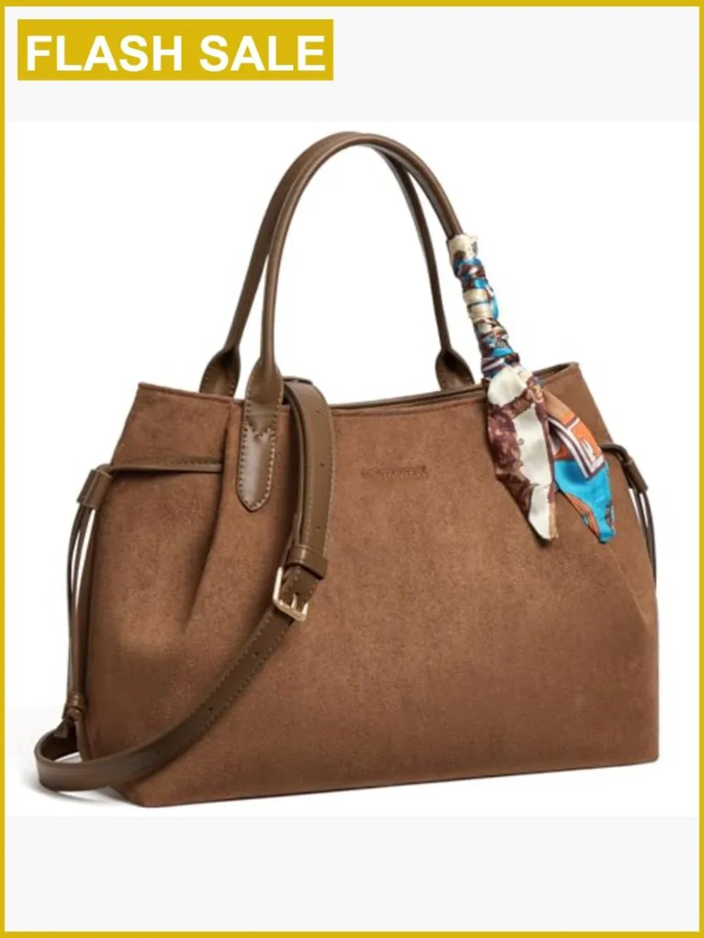 Medium Vegan Leather Satchel Bag with Removable Strap, Lightweight, Fits Laptop